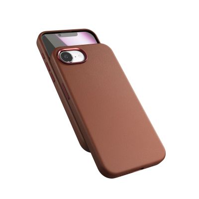Epico Mag+ kožený kryt iPhone 16e/17e hnědá