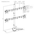 SBOX Deskotop mount pro 4 monitory LCD-F048-2