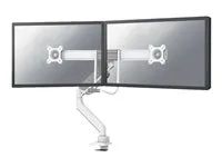 Montážní sada (kloubové rameno, svorka s průchodkou, svorka Topfix) - plný pohyb - pro 2 LCD displeje - bílá - velikost obrazovky: 17"-32" - na stůl