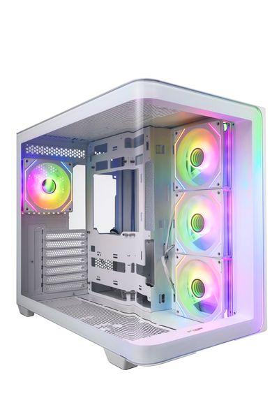 FSP M580-WP/Midi Tower/Transpar./Bílá