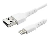 iPhone 7/8/11/11 Pro - Kabel Lightning - USB s piny (male) rovné do Lightning s piny (male) rovné - 2 m - dvojnásobně stíněný - bílá