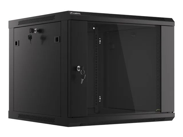 Lanberg racková skříň 19" pro montáž na stěnu 9u/600x600 (flat pack) V2 černá