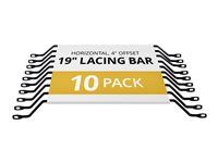 Startech Horizontal Lacing Bar w/ 4 inch Offset at 75 Degrees- Server Rack Cable Management- 19" Network Rack-Mount Cord Organizer- 10pk (CMLB104) - Uvazovací lišta pro správu kabelu - 1U (balení 10)