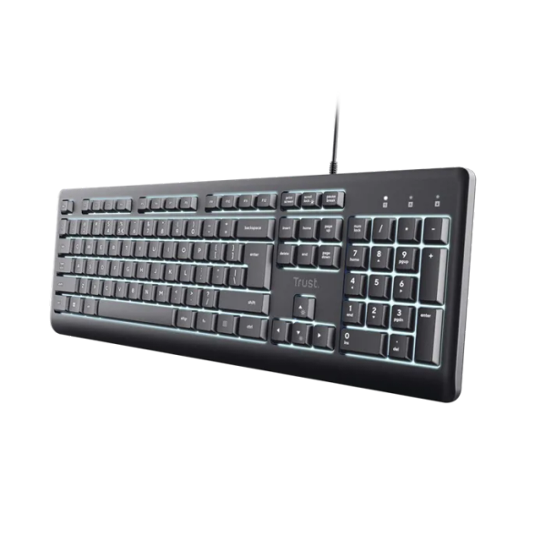 TRUST Primo Illuminated/Drátové USB-C/CZ/SK/Černá