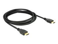 Kabel HDMI s ethernetem - HDMI s piny (male) do HDMI s piny (male) - 2 m - trojnásobně stíněná kroucená dvoulinka - černá - podporuje 4K
