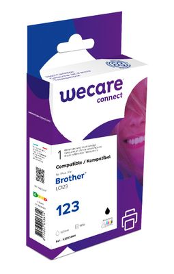 WECARE ARMOR ink kompatibilní s BROTHER LC-123BK, černá/black