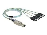 Kabel SATA/SAS - 4 linky - eSATA (F) do 26 pinů 4x Shielded Mini MultiLane SAS (SFF-8088) (M) - 1 m