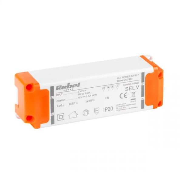 Zdroj pro LED 12V 2,5A 30W REBEL URZ0883