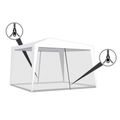 Moskytiéra pro party stan HAPPY GREEN 590x200cm White 2ks