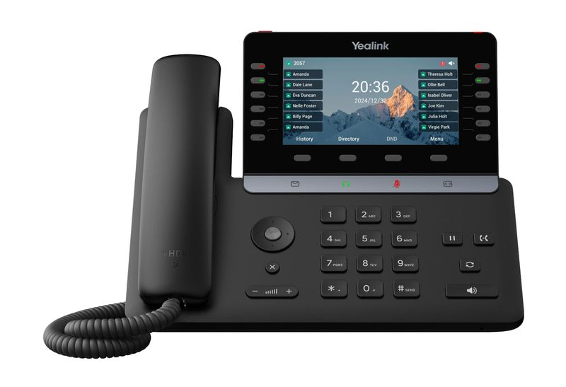 Yealink SIP-T85W SIP telefon, PoE, 5,5"bar. LCD, GigE, 16 SIP účtů, BT, Wi-Fi 6
