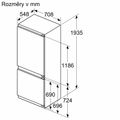 BOSCH Vestavná kombinovaná chladnička KBN96ADD0