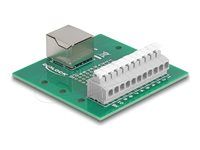 RJ50 female to Terminal Block with push-