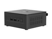 Barebone - mini PC bez CPU - RAM 0 GB - grafika Intel Iris Xe Graphics - Gigabit Ethernet, 2.5 Gigabit Ethernet, Bluetooth 5.2, IEEE 802.11ax (Wi-Fi 6E) - černá