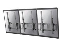 Držák - pro 3 LCD displeje - černá - velikost obrazovky: 40"-52" - montáž na stěnu