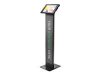 Compulocks Apex BrandMe - Stojan - pro tablet - brandable - uzamykatelný - kovový rám, polypropylenová panel - cerná - podlahové provedení - pro Apple 10.9-inch iPad (10. generace); iPad (A16)