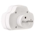 EMOS Zásuvka rozdvojovací 2x plochá +1x kulatá