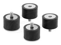 Delock - Vibration damper - M6 x 1 mm, 30 mm diameter, 20 mm height, with internal and external thread - cerná (balení 4)