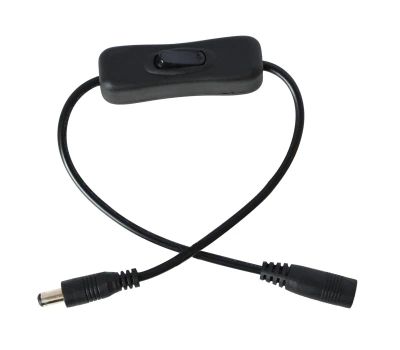 Kabel pro LED pásek s vypínačem a konektory 5,5 x 2,1mm, 2x 15cm
