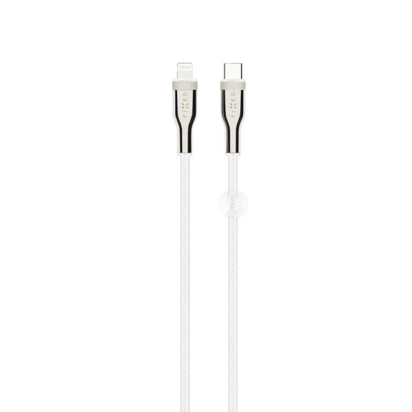 FIXED Opletený kábel USB-C/Light., 1.2m