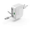 HAMA GaN, Rychlonabíječka, 2x USB-C PD/QC 30W