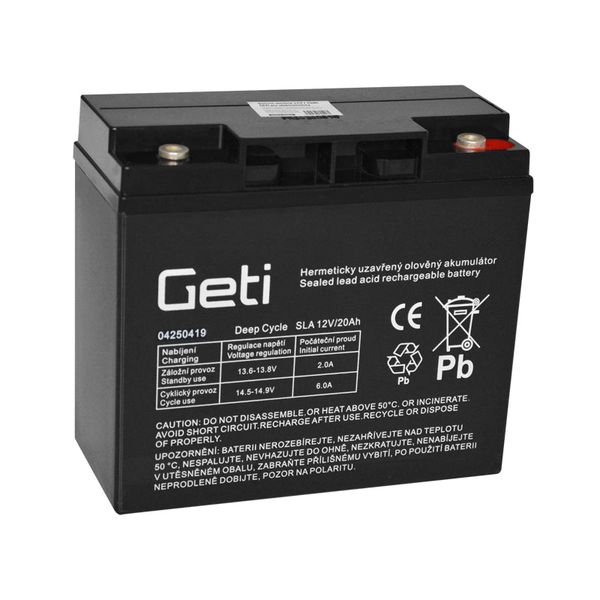 Baterie olověná 12V 20Ah GETI