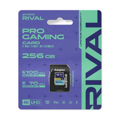 Paměťová karta GOODRAM Rival microSD 256 GB V30 UHS-III s adaptérem