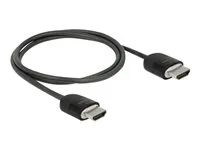 Prémiově vysoká rychlost - kabel HDMI s ethernetem - HDMI s piny (male) do HDMI s piny (male) - 5 m - trojnásobně stíněná kroucená dvoulinka - černá - podporuje 4K, podpora Dolby DTS-HD Master Audio