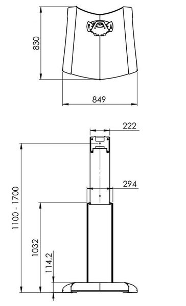 Stylový LCD stojan Vogel´s PFF 2420, nosnost 70 kg