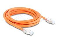 Delock - Patch kabel - RJ-45 (M) do RJ-45 (M) - 2 m - 7.8 mm - S/FTP - CAT 8.1 - lisovaný, provedení bez hrbolku - oranžová
