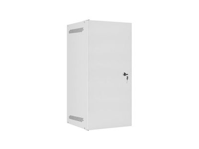 Lanberg racková skříň 10" nástěnná 12u/280x310 pro vlastní montáž s kovovými dveřmi šedá-flat pack