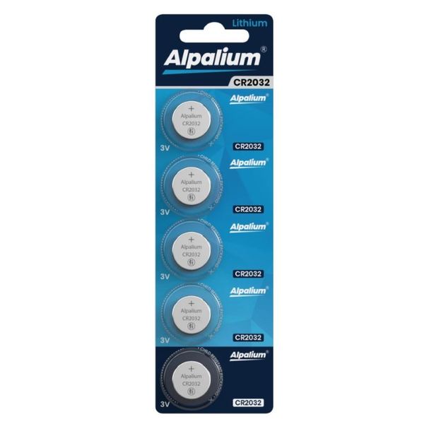 ALPALIUM Baterie LITHIUM knoflíkové CR2032, 5ks