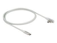USB kabel - USB-C (M) úhel, magnetický do USB-C (M) - USB 3.2 Gen 2 / Thunderbolt 3 - 1.2 m - USB napájení (5 A, 100 W), podpora 4K60 Hz (3840 x 2160) - bílá, stříbrná