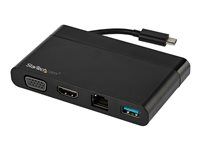 Startech USB C Multiport Adapter with HDMI, VGA, Gigabit Ethernet & USB 3.0, USB C to 4K HDMI or 1080p VGA Display Mini Dock Hub, USB Type-C Travel Docking Station for USB-C Laptops - Portable USB-C Dock (DKT30CHVCM) - Dokovací stanice - USB-C - VGA, HDMI - 1GbE