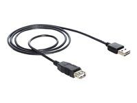 Prodlužovací šňůra USB - USB (F) do USB (M) - 1 m - černá