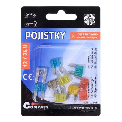 Pojistka nožová COMPASS 07523 10ks