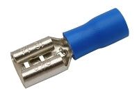 Zásuvka faston 6.3mm, vodič 1.5-2.5mm modrá