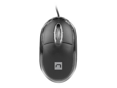 Natec optická myš VIREO 2/1000 DPI/Kancelářská/Optická/1 000 DPI/Drátová USB/Černá