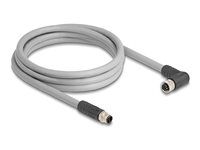 M12 Cable L-coded 5 pin male straight to