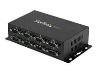 Wall Mount - Din Rail - COM Port Retention - FTDI USB to DB9 RS232 Hub (ICUSB2328I) - Sériový adaptér - USB 2.0 - RS-232 x 8 - černá