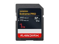 SanDisk Extreme PRO - Pametová karta flash - 1 TB - Video Class V30 / UHS-I - SDXC UHS-I