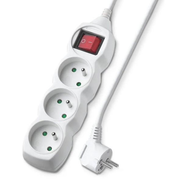 Prodlužovací kabel 3 zásuvky 5m GETI GEC35S s vypínačem