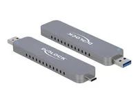 Kryt úložiště - M.2 - M.2 NVMe Card - USB-C, USB 3.2 (Gen 2) - stříbrná