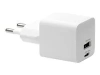 Síťový adaptér - 25 watt - 2 výstupní konektory (USB-C, USB) - bílá - Evropa