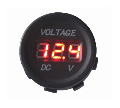 Panelové měřidlo DV34530 voltmetr 6-30V červený