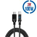 MEGATECH Kabel USB-C/USB-C, 100W, 2m, čirý