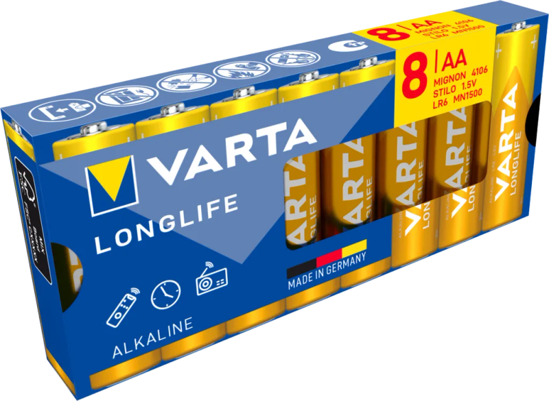 Varta LongLife AA 8x (fólie)