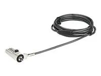 Wedge Slot Laptop Lock (LTLOCKNBL) - Bezpečnostní kabelový zámek - černá, stříbrná - 2 m - kompatibilní s TAA