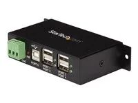 4 Port Rugged Industrial USB 2.0 Hub - Rozbočovač - 4 x USB 2.0 - lze montovat na konzolu DIN - DC power - pro P/N: ITB20D3250, MSDREADU2OTG, USB2HAB15, USB2HAB30AC, USB2HAB50AC, USB2HABM1, USB2HABM6RA