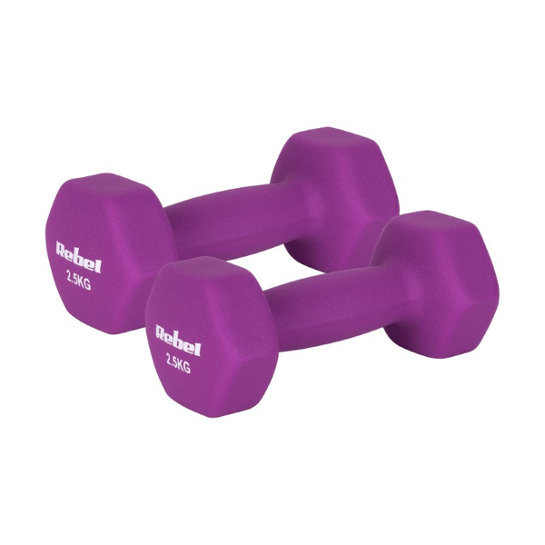 Sada litinových a neoprenových činek HEX REBEL RBA-2330-2,5 2x2,5kg