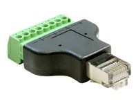 Sítový adaptér - 8 kolíková svorkovnice (F) do RJ-45 (M)